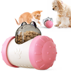 Rolig Läckande Godisboll Med Hjul – Interaktiv Leksak för Hundar och Katter